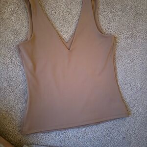 Elegant Tan Sleeveless Top